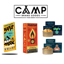 Load image into Gallery viewer, Camp Brand Goods - oat milk chocolate bar, instant coffee, Seed to Sky vegan seafood
